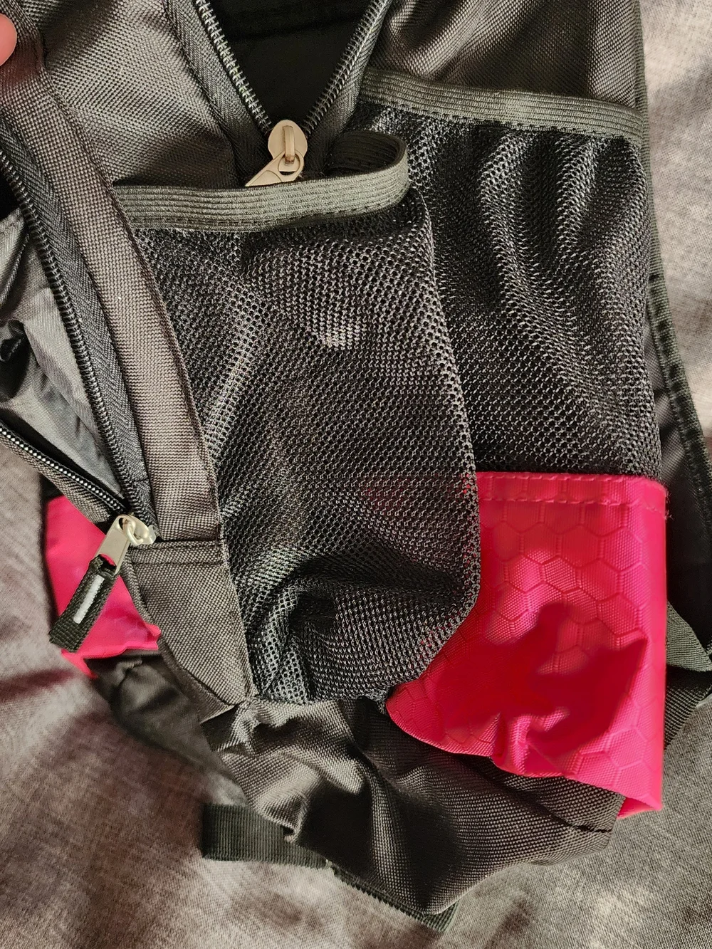 WORTH Black Bat Backpack with Pink Accent